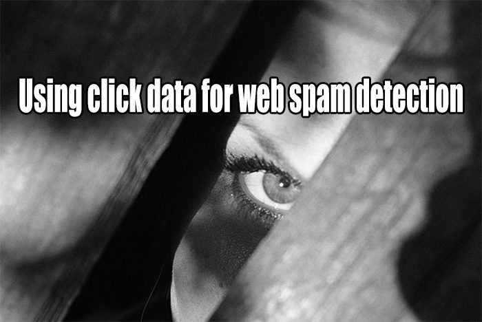 Click data for web spam